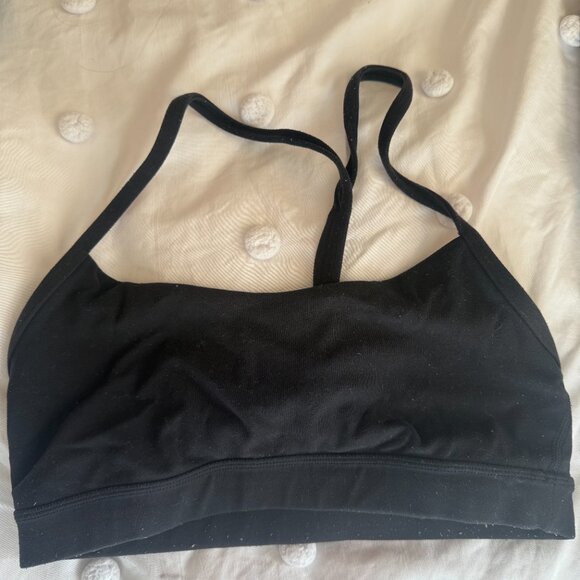 Size 6 Black flow Y nulu lululemon bra - Picture 2 of 3